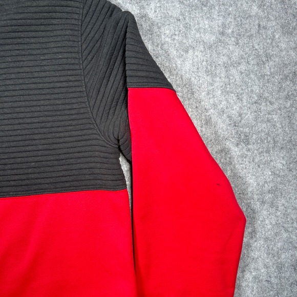 The North Face Hoodie Mens Large Red Grey Full Zip Colorblock Activewear - Picture 16 of 16